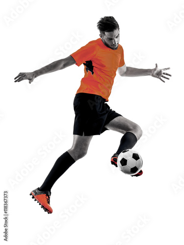 Soccer player Man Isolated silhouette © snaptitude