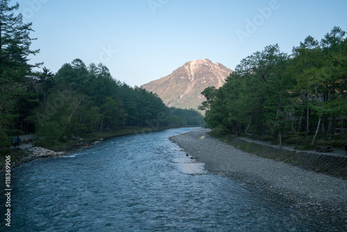 Yake-dake mt. at Kamikochi,nagano,japan photo