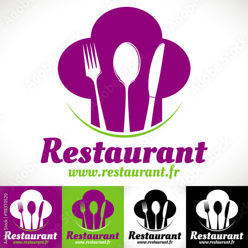 logo brasserie restaurant cuillère couteau toque 