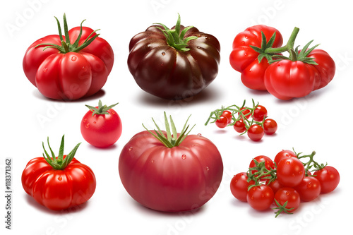 Set of different tomato varieties