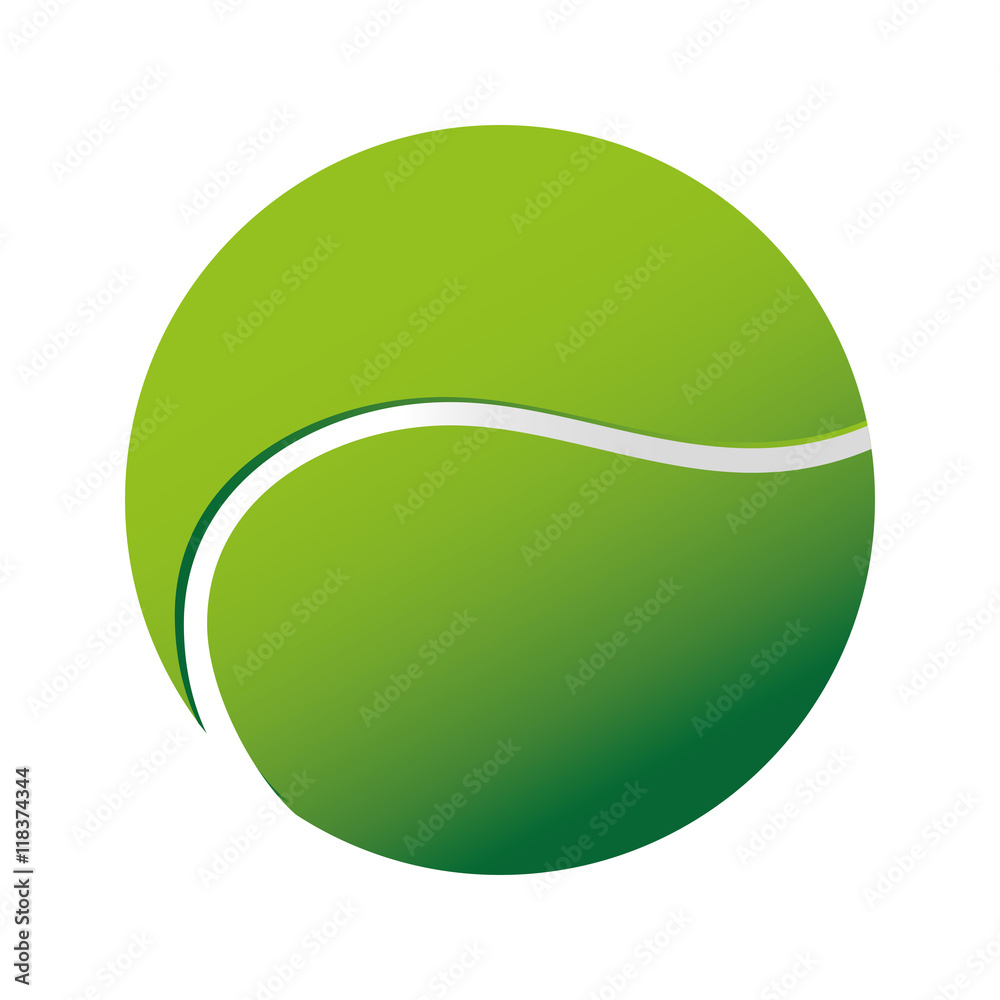 tennis ball sport icon vector