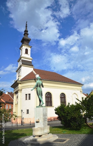 Photography Eglise et statue, Temple Luthérien quartier de la porte de Vienne, Budapest
