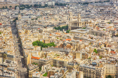 PARIS, FRANCE, Panorama aerial View from the Montparnasse tower photo