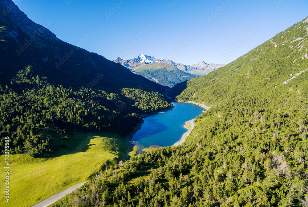 Laghetto delle Scale - Valle di Fraele - Valtellina (IT) - Vista aerea