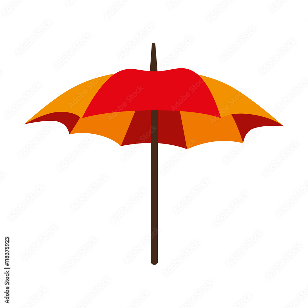 umbrella parasol open striped icon vector umbrella parasol open striped icon vector
