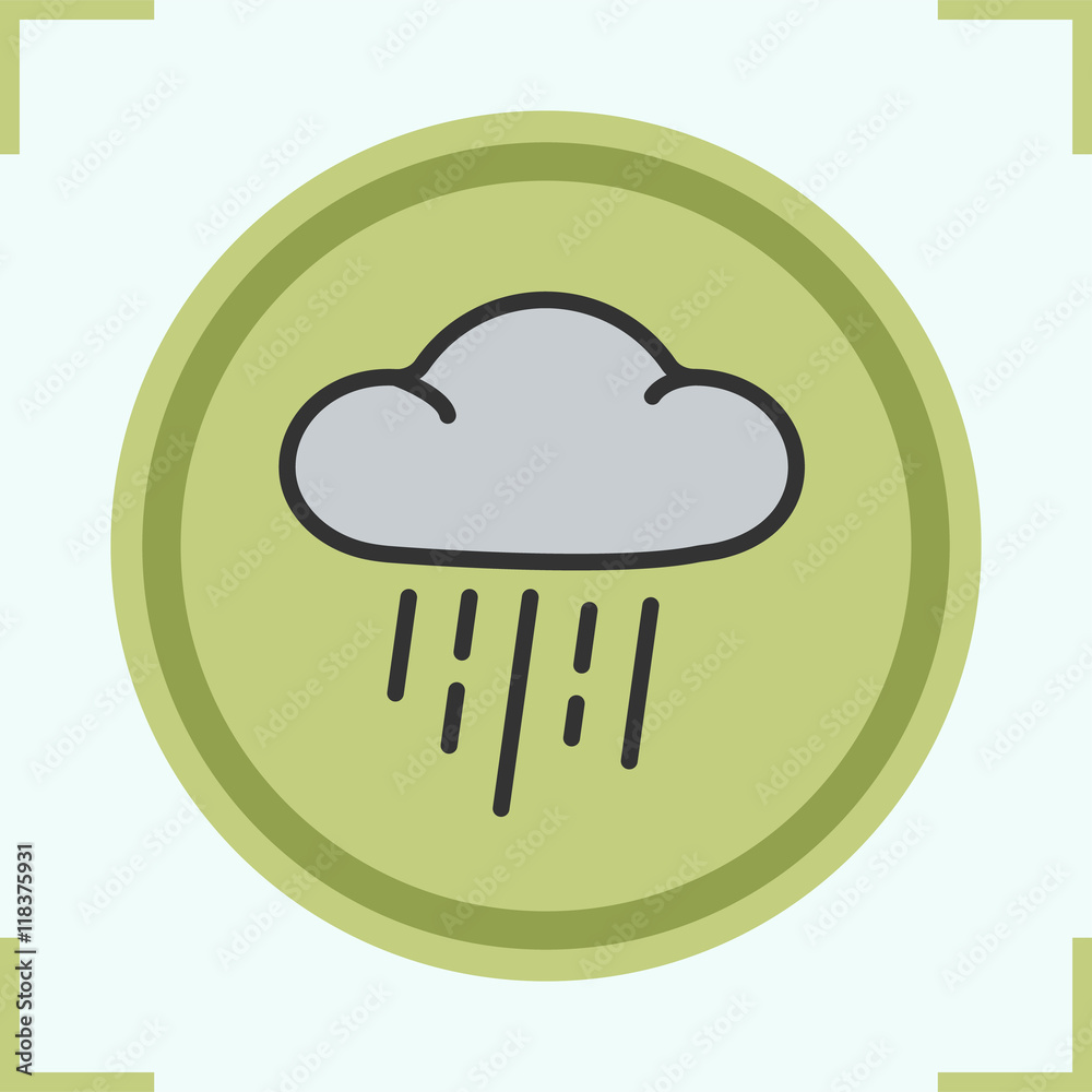 Rain cloud color icon Rain cloud color icon