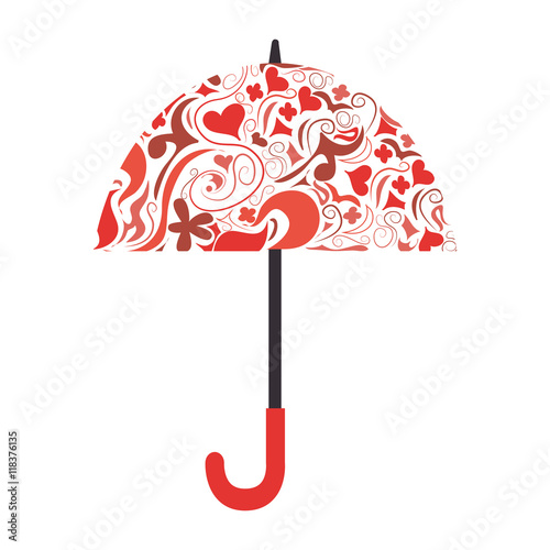 umbrella background color icon vector