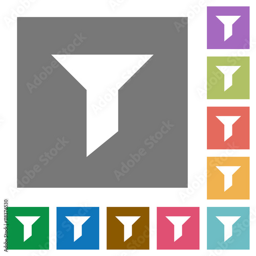 Filter square flat icons