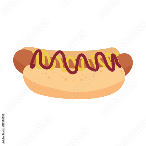 hot dog food icon vector