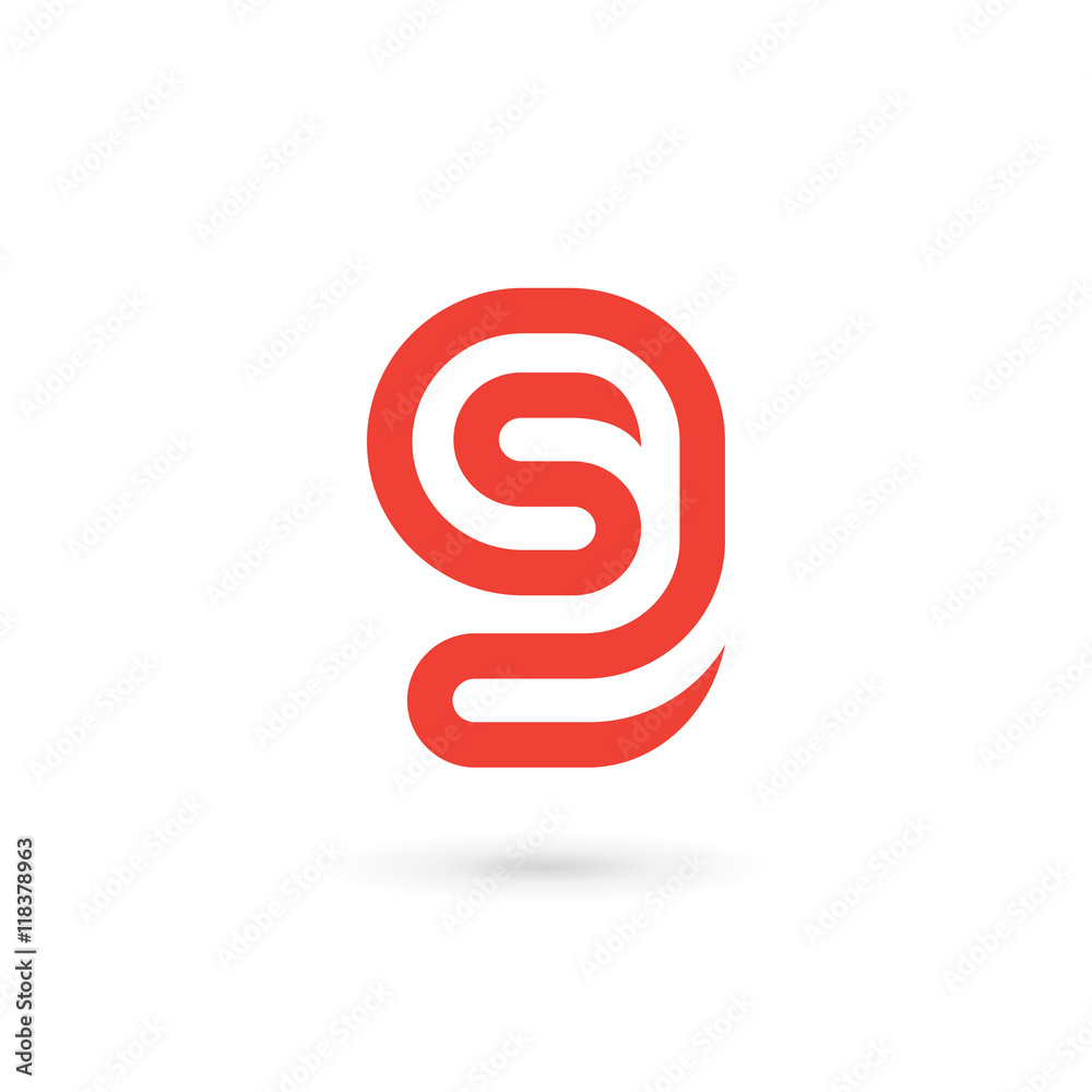 Letter G number 9 logo icon design template elements