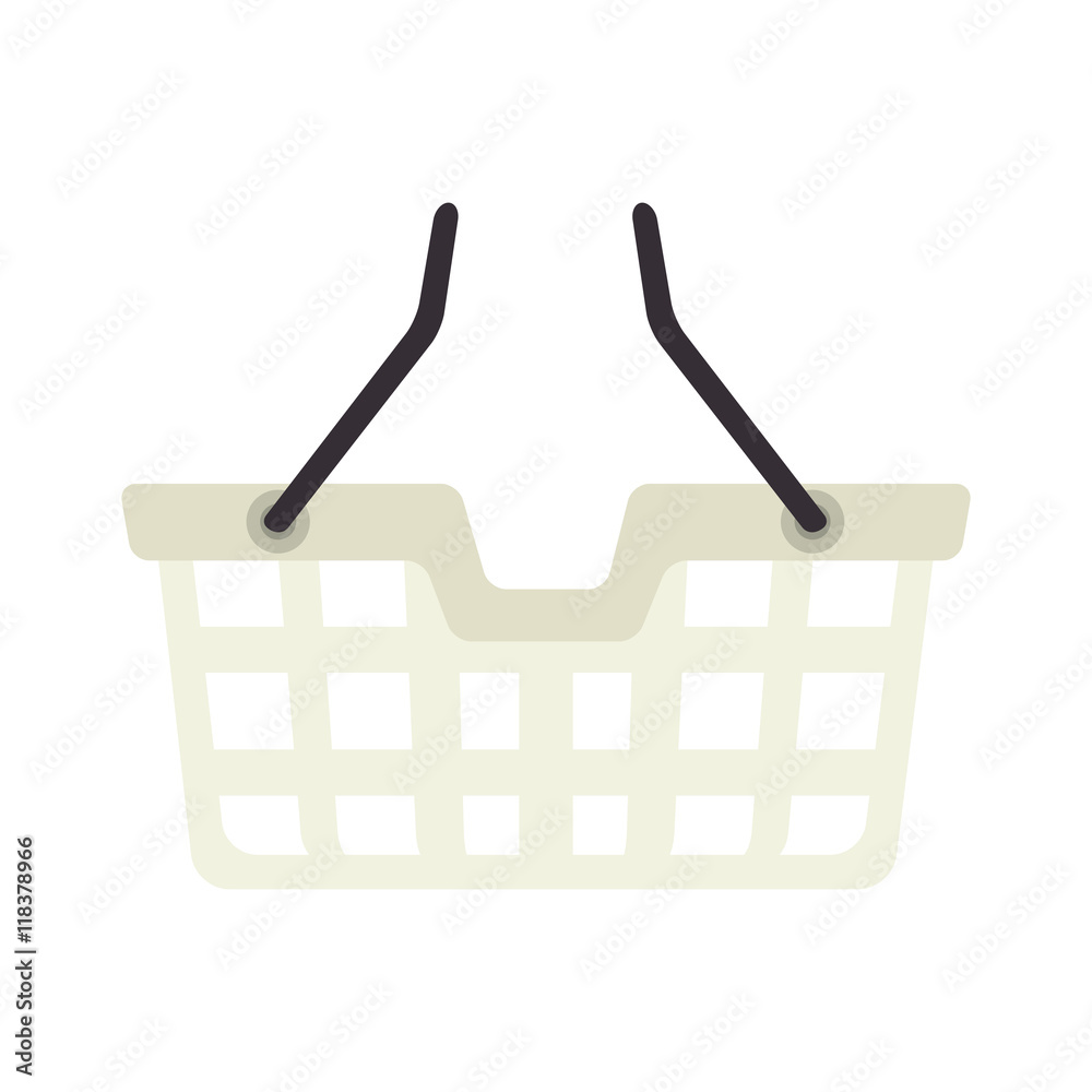 Fototapeta premium basket shopping shop buy handle buyer icon vector