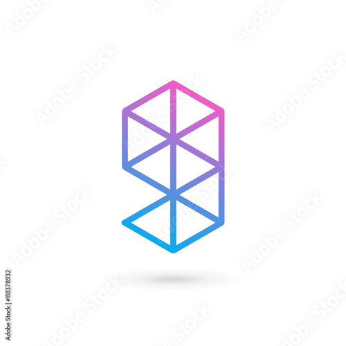 Letter G number 9 logo icon design template elements