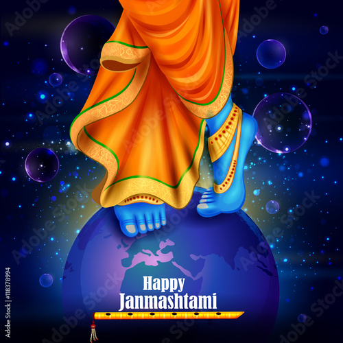 Happy Krishna Janmashtami background