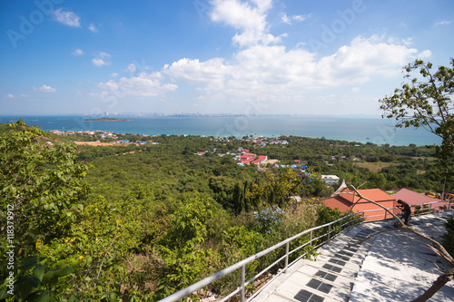 Pattaya city view from island of Kolan photo