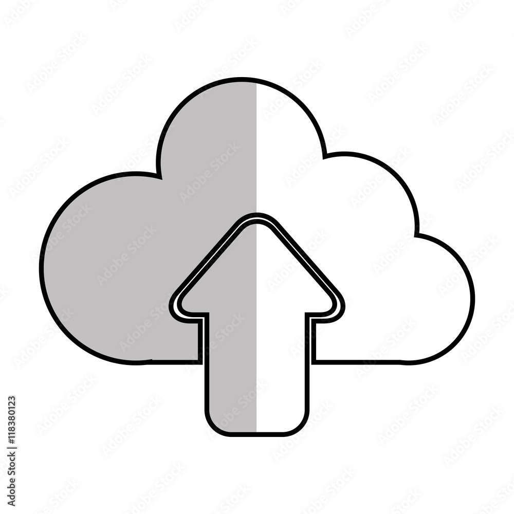 upload cloud files host files system network vector illustration isolated upload cloud files host files system network vector illustration isolated