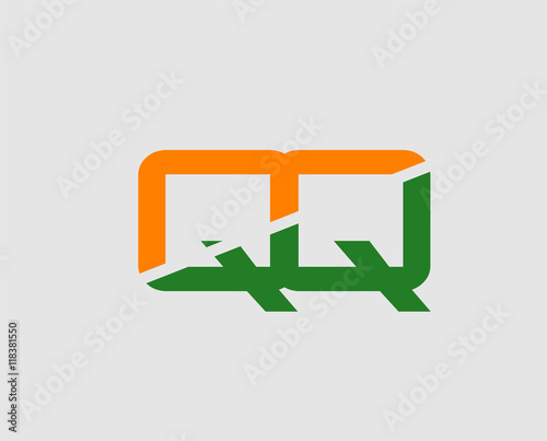 QQ initial overlapping letter logo
