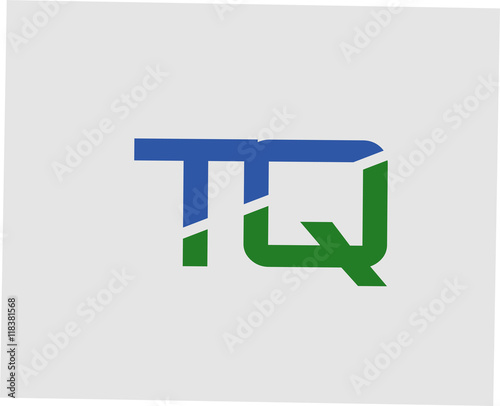 TQ initial overlapping letter logo
