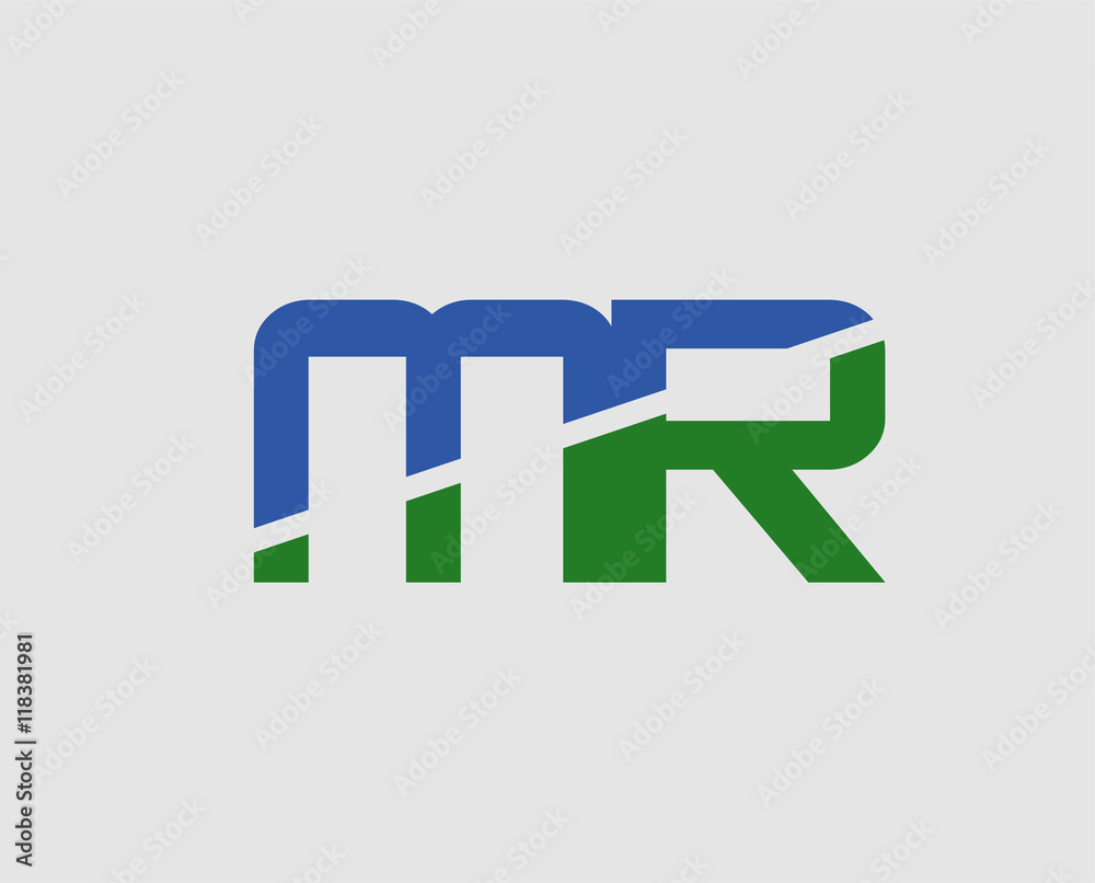 Letter MR, m and r logo vector

