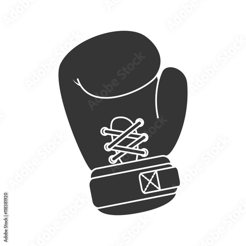 glove boxing protection sport fight punch professional vector illustration isolated