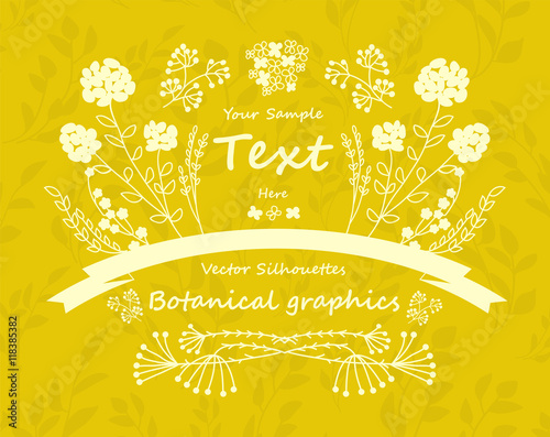 Greeting card with floral framing