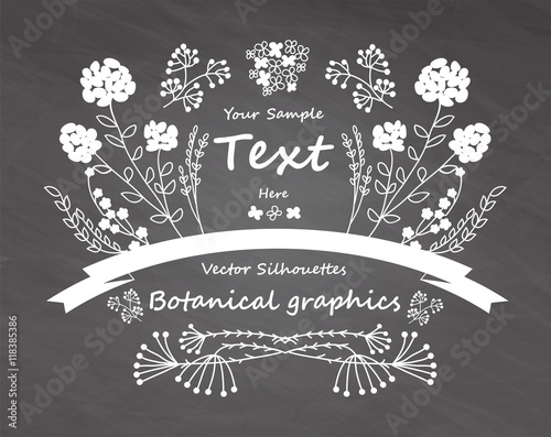 Greeting card with floral framing