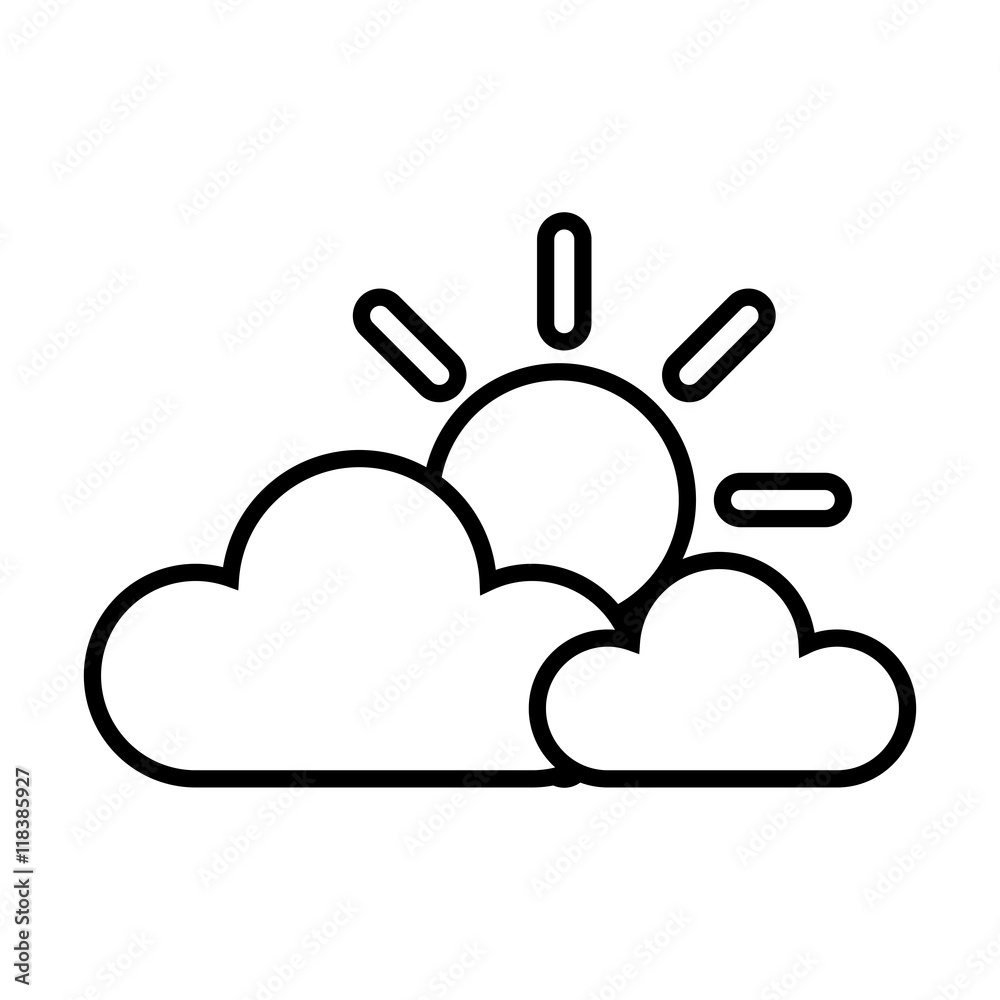 sunny cloud sun weather sky clear sunrise vector illustration isolated sunny cloud sun weather sky clear sunrise vector illustration isolated