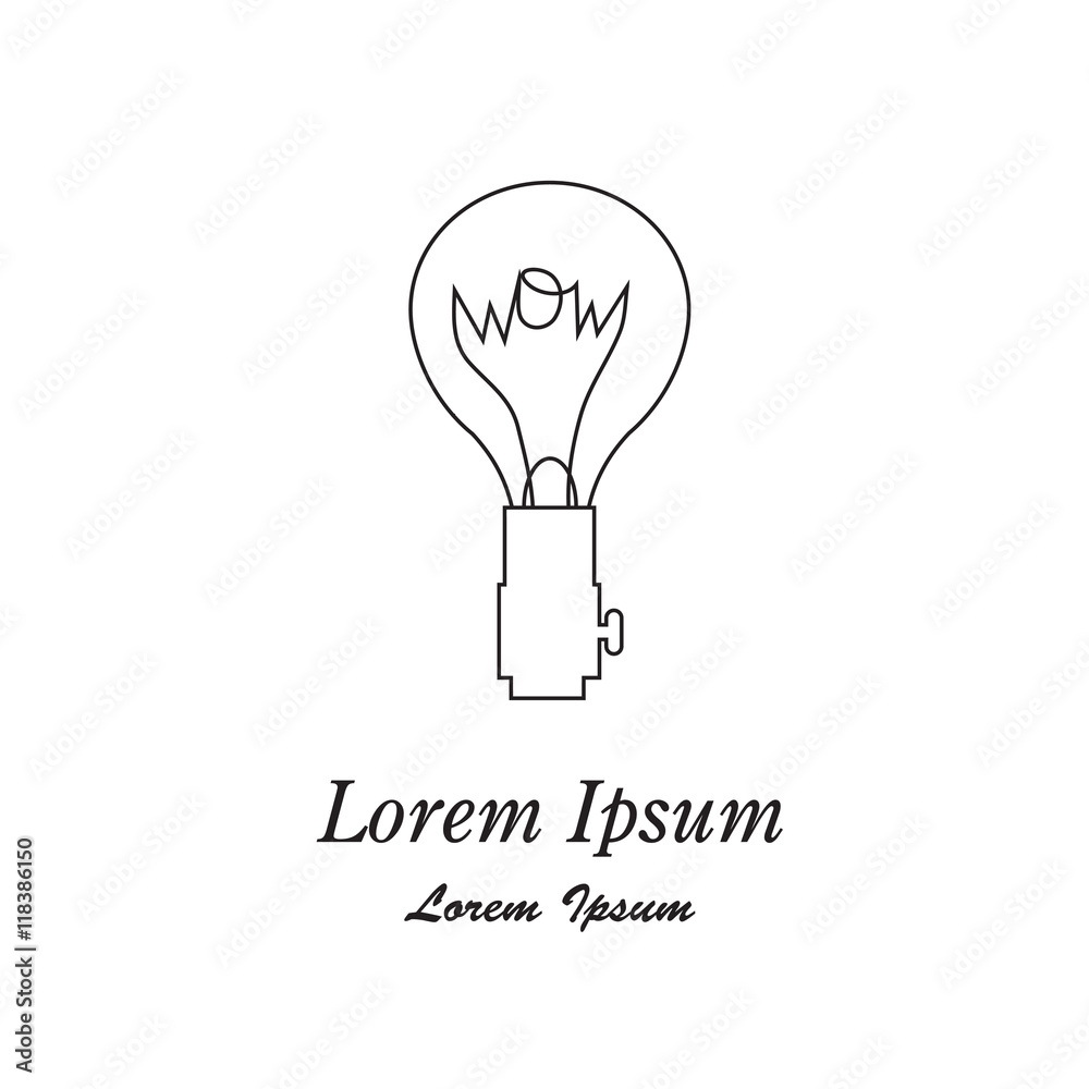 Vector Lightbulb web concept