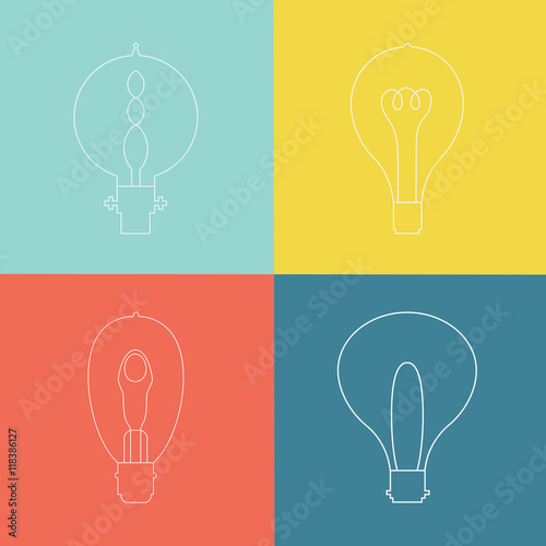 Vector Lightbulb Icon Set