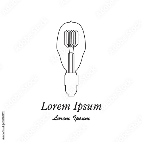 Vector Lightbulb web concept