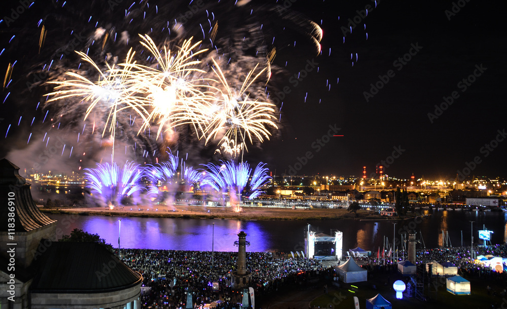 Pyromagic 2016 - Szczecin Fireworks - obrazy, fototapety, plakaty 