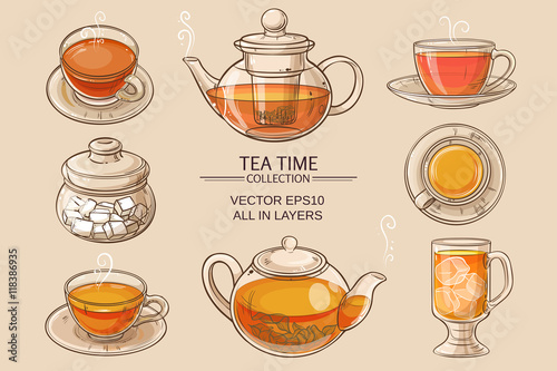 glass tea set color