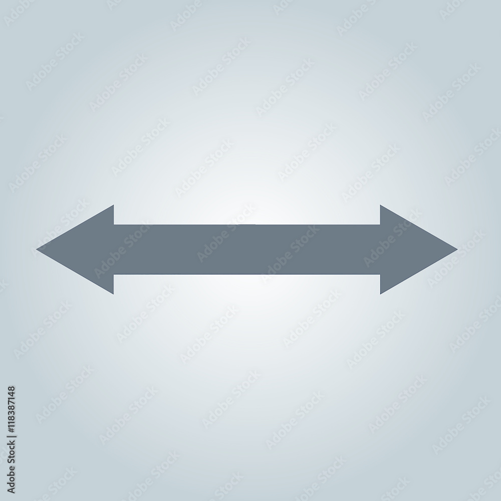 Vector icon with arrows pointing left and right Vector icon with arrows pointing left and right