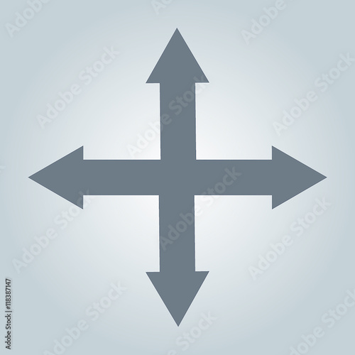 Vector icon with arrows indicating all directions