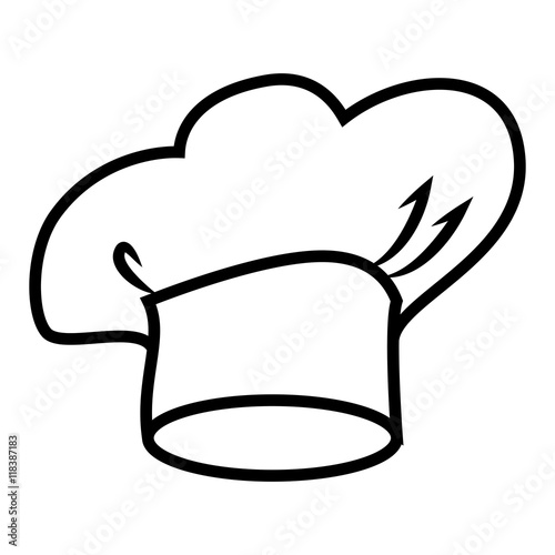 chef hat cooker kitchen cook food cap profession  vector illustration isolated