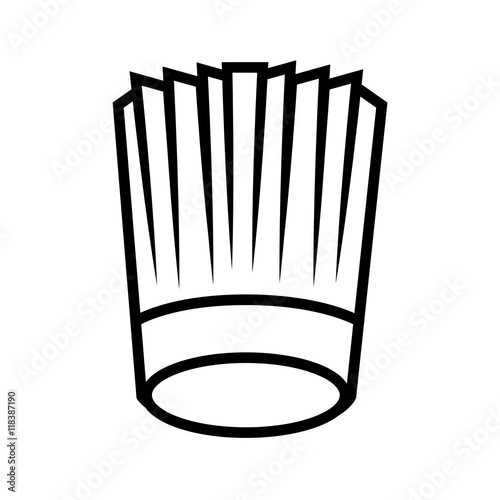 chef hat cooker kitchen cook food cap profession  vector illustration isolated