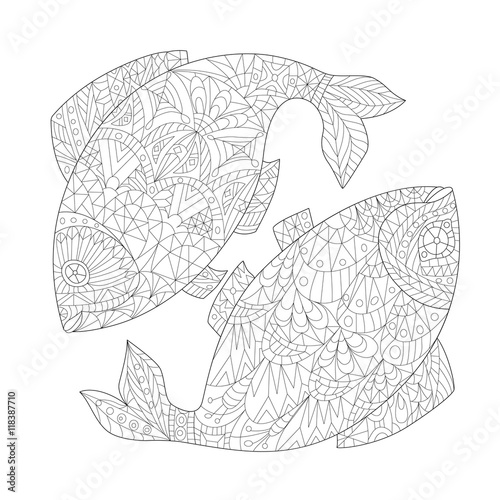 Pisces - Coloring for Adults