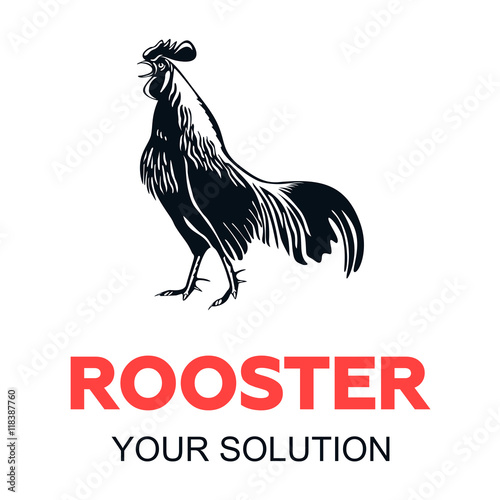 rooster logo red