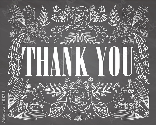 Floral Thank You card