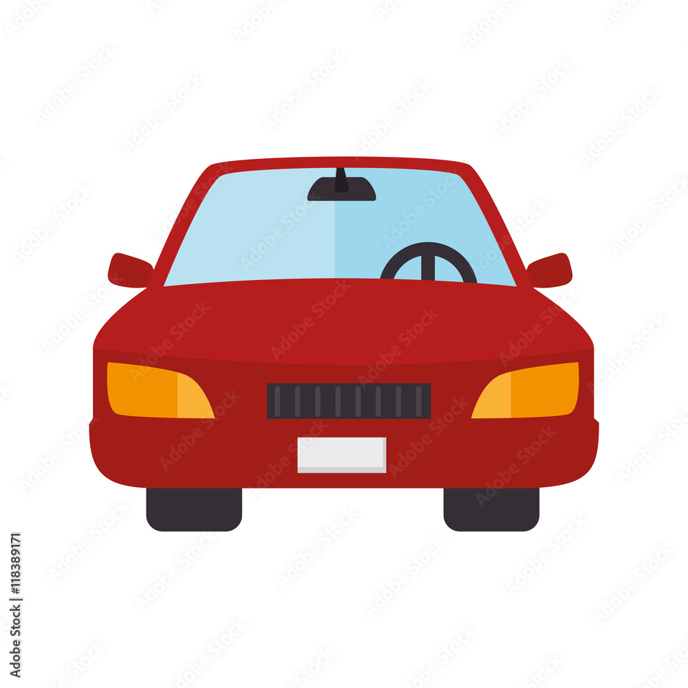car automobile auto transport vehicle side  vector  illustration isolated 