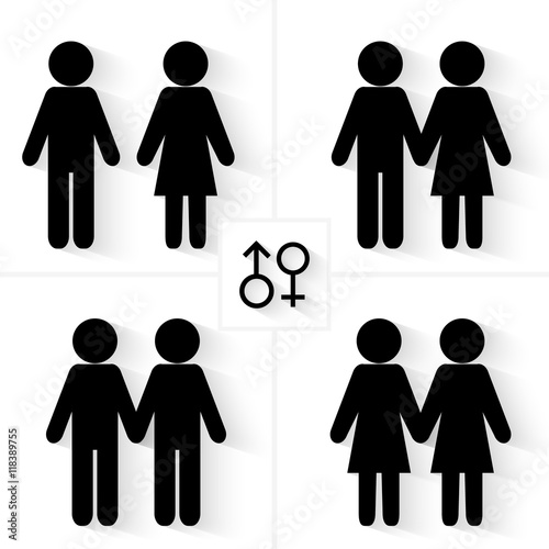 Male and female icons