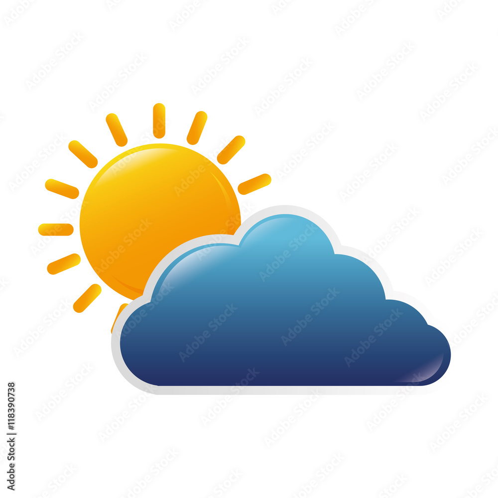 cloud sun weather sky blue yellow bright nature clear vector illustration isolated cloud sun weather sky blue yellow bright nature clear vector illustration isolated