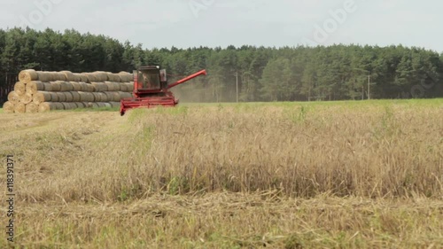 harvester in the field