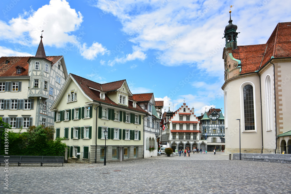 Fototapeta Old town in St. Gallen, Swietzerland