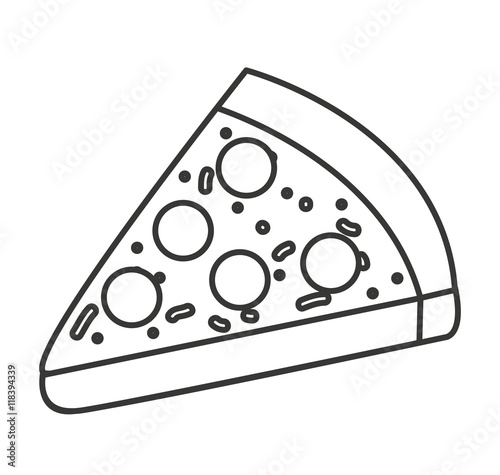 delicious pizza fast food icon