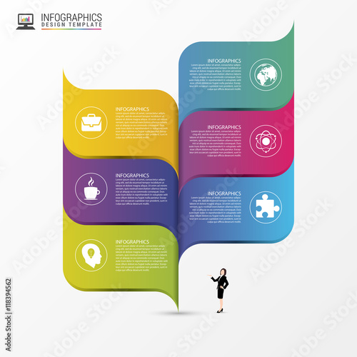 Abstract infographic design template. Vector