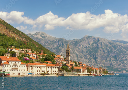 View of  Perast city from the sea. Montenegro © Olga Iljinich