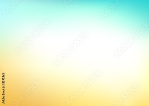 Abstract Blue Yellow Blurred Vector Background