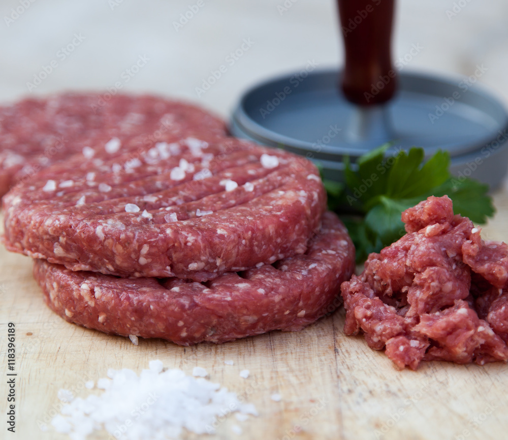 raw beef burger raw beef burger