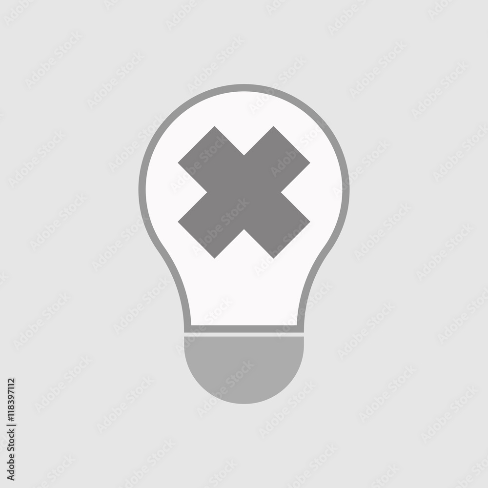 Obraz premium Isolated line art light bulb icon with an irritating substance s