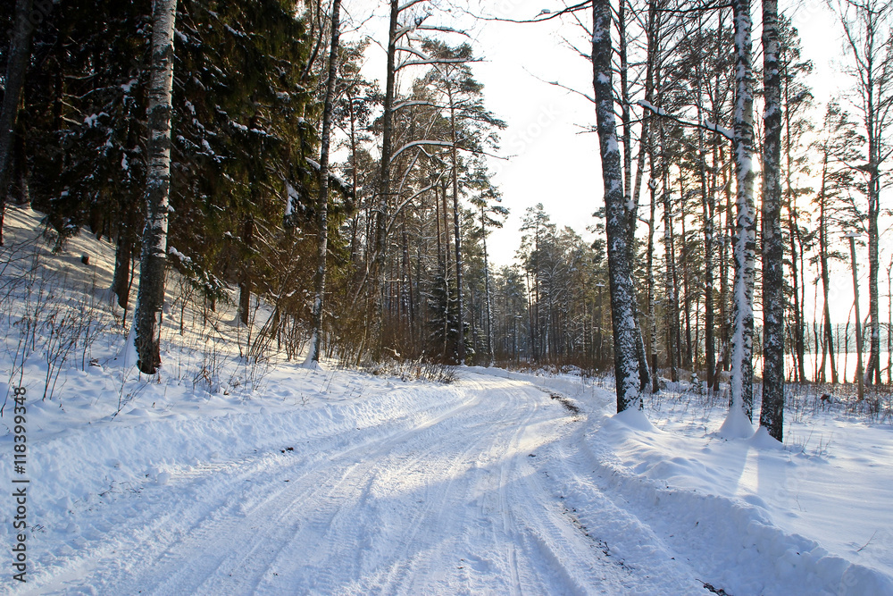 Countryside winter landscape
